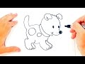 Cómo dibujar un Perrito paso a paso | Dibujo fácil de Perrito