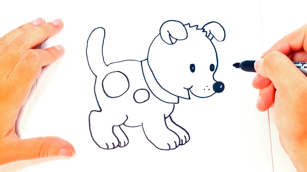 Cómo dibujar un Perrito paso a paso | Dibujo fácil de Perrito - thptnganamst.edu.vn