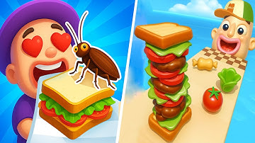 Sandwich Runner Vs Sandwich Run - All Level Gameplay Android,iOS - NEW UPDATE G16
