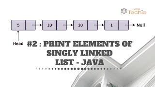 #2: How to Print Elements of Singly Linked List - Java [ WeTechie ]