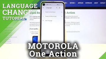 How to Change Languages in MOTOROLA One Action