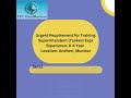 Maritime Employment News 21st August 2023 #technicalsuperintendent #trainingsuperintendent