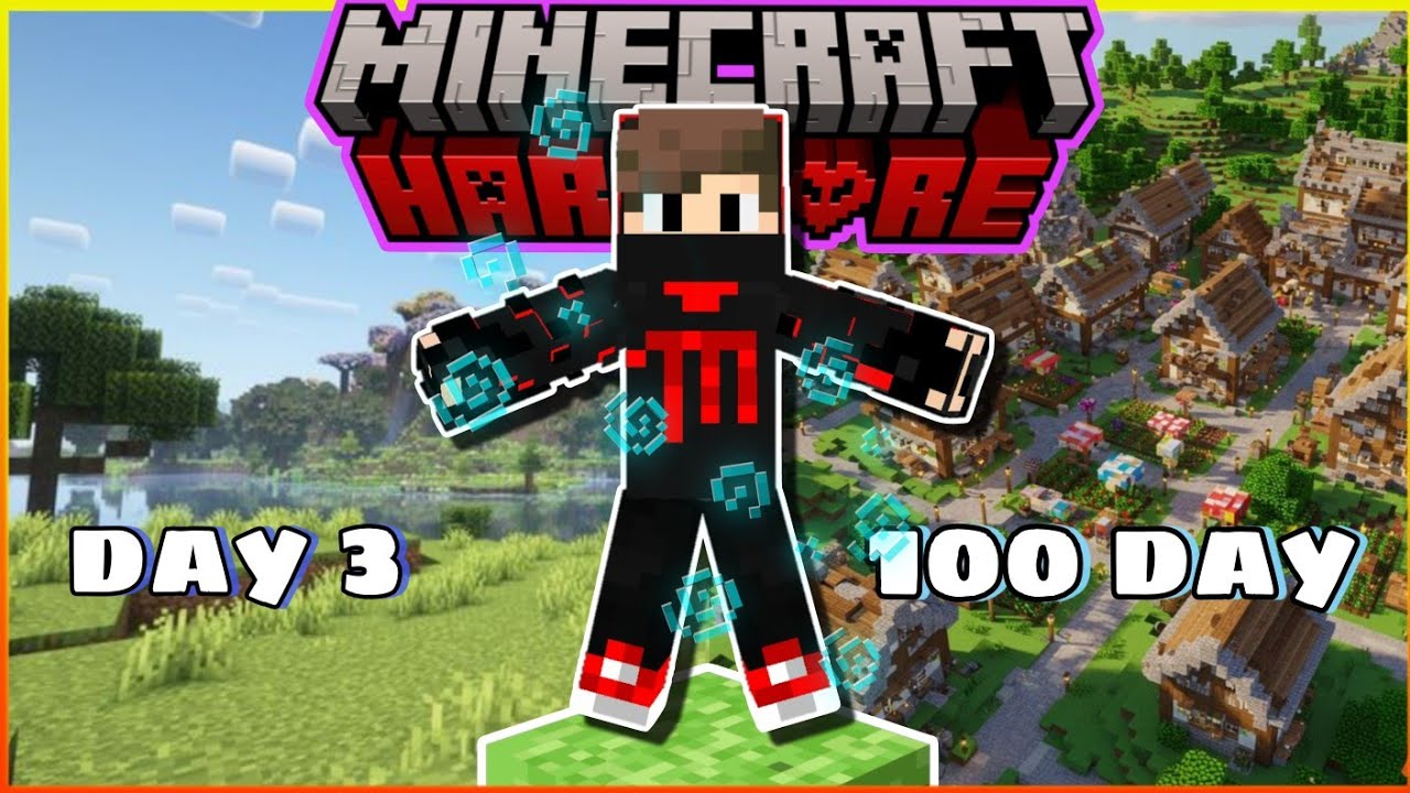 I Survived 100 Days in a Minecraft Hardcore World 🌏🤯 (Day-3) - YouTube