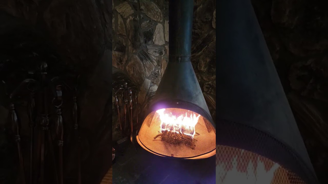 The freezing cold weather needs a fire log to warm up