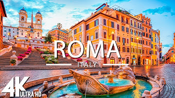 FLYING OVER ROMA (4K UHD) | Relaxing Piano Music & Nature Footage for Stress Relief