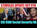 Stimulus Check Update | SSI SSDI Social Security VA | Second Stimulus Check | Oct 9th