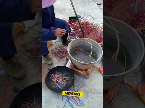 Alasan Kenapa Kabel Ini Direbus 😨 #faktaunik #kabel #tembaga #daurulang #teknologi