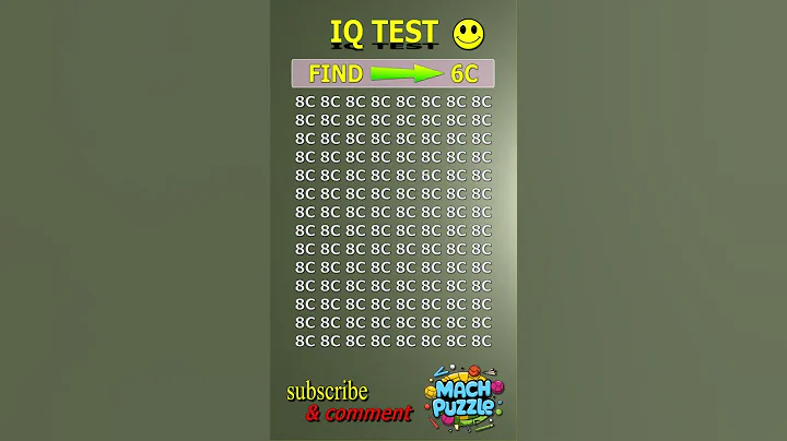 Find 6C where? | Brain Teaser IQ Test #shorts #different #puzzles #opticalillusion #quiz