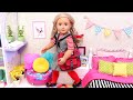 Doll prepares for school! Play Dolls morning routine