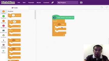 Arduino Uno Tutorial With Pictoblox - 6: Play with push button | Tactile button | Toggle button