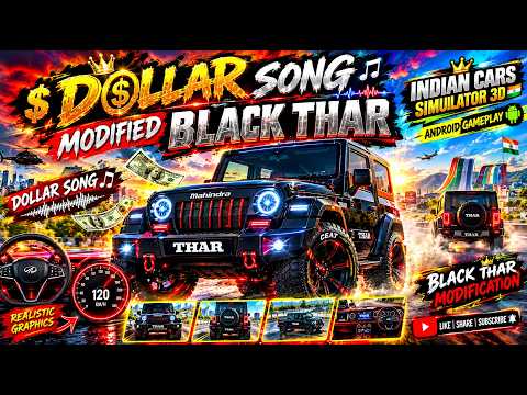 🔥 FULL POWER MODIFIED BLACK THAR 😈 | Indian Cars Simulator 3D Gameplay