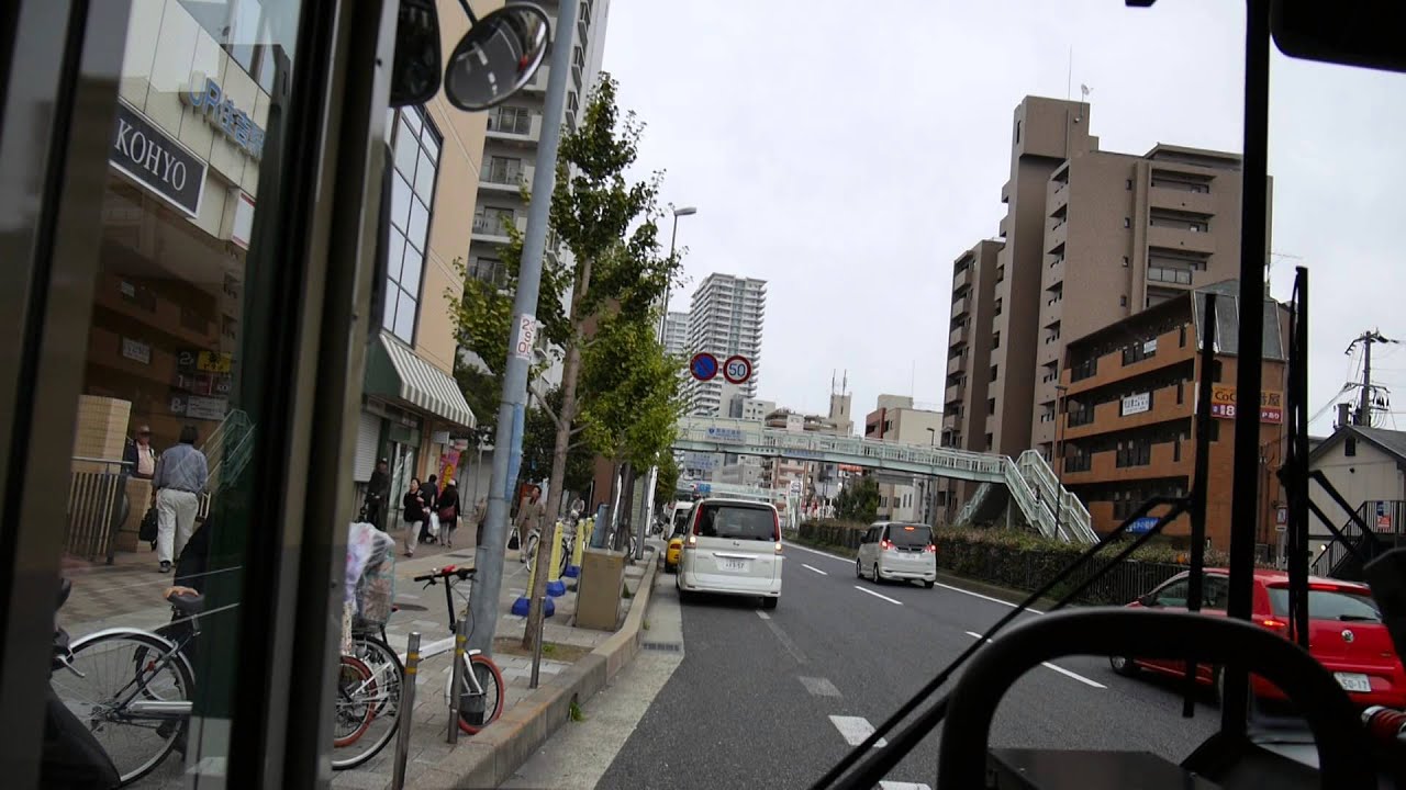 【前面展望】御影駅～赤塚橋～渦森台【神戸市交通局・38系統_急坂登坂！】