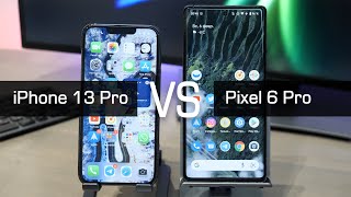 Скорость в интерфейсе Google Pixel 6 Pro vs Apple iPhone 13 Pro