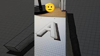 Beginner 3D Letter A #3d #drawing #art