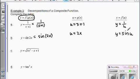 AP Calculus AB - The Chain Rule - Part I - Section 2.4 - Examples 1 and 2.wmv