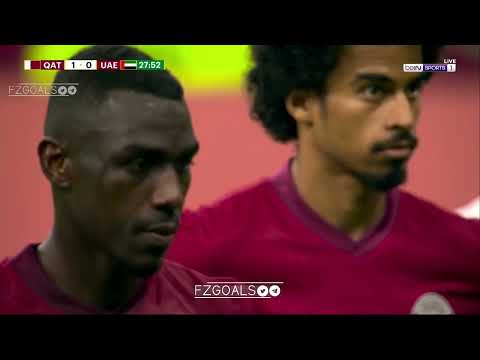 الهدف الثاني لقطر في مرمى الامارات هدف المعز علي
