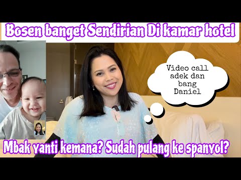 VIDEO CALL ADEK DAN BANG DANIEL || SENDIRIAN Dİ KAMAR HOTEL DI LUAR HUJAN