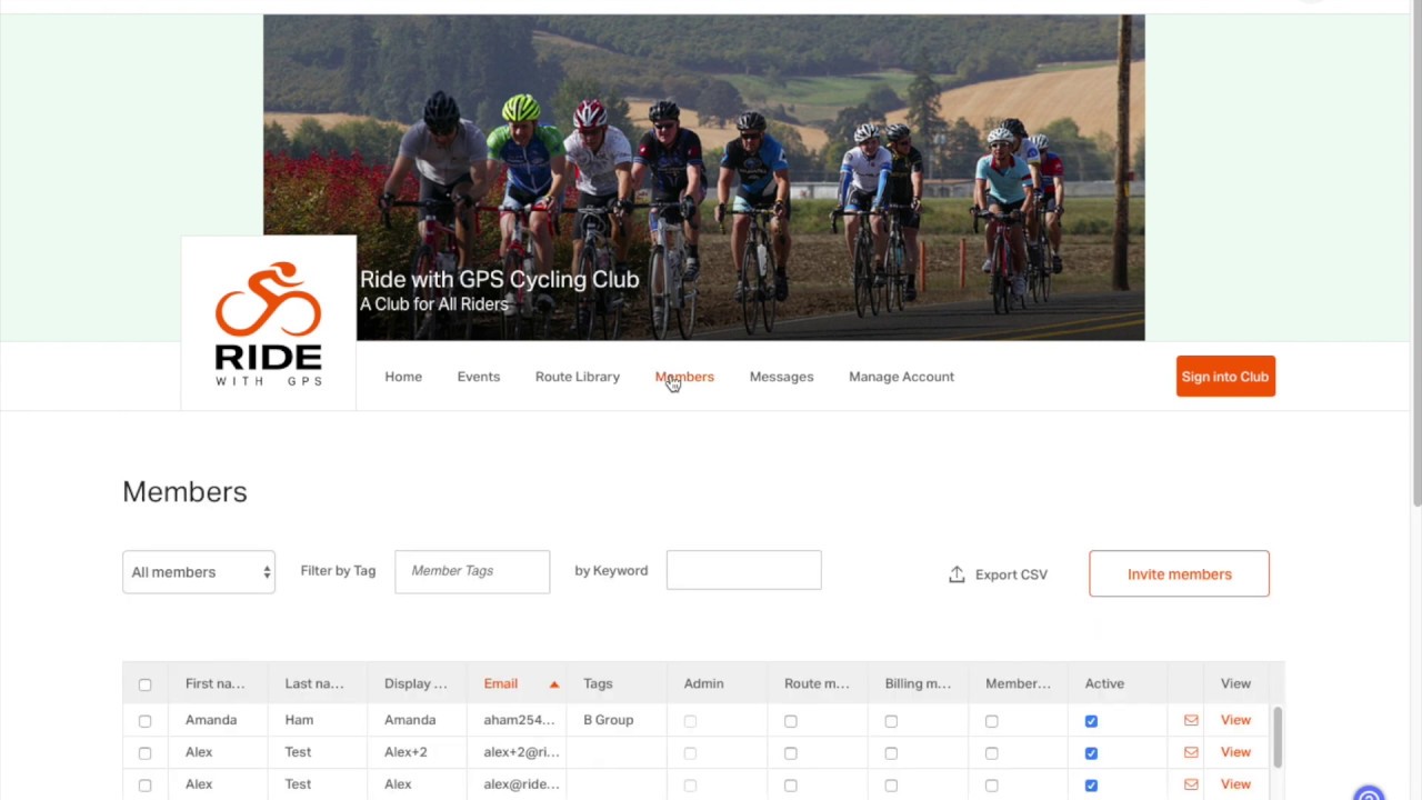 Ride With GPS Club Account