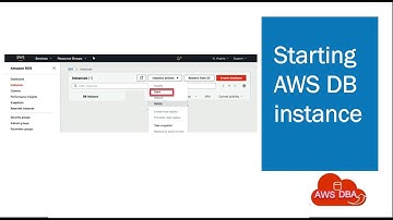 05 Starting an Amazon RDS DB instance that was previously stopped