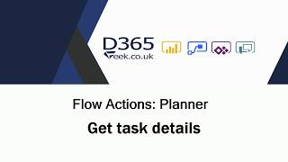 Flow Actions: Planner - Get Task Details