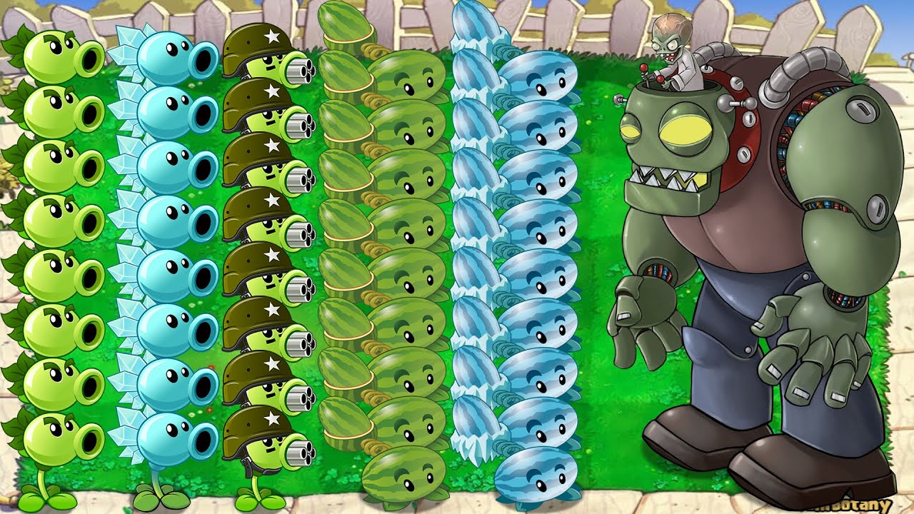 Team Plants Attack Vs Giga Gargantuar Vs Dr Zomboss Plants Vs Zombies ...