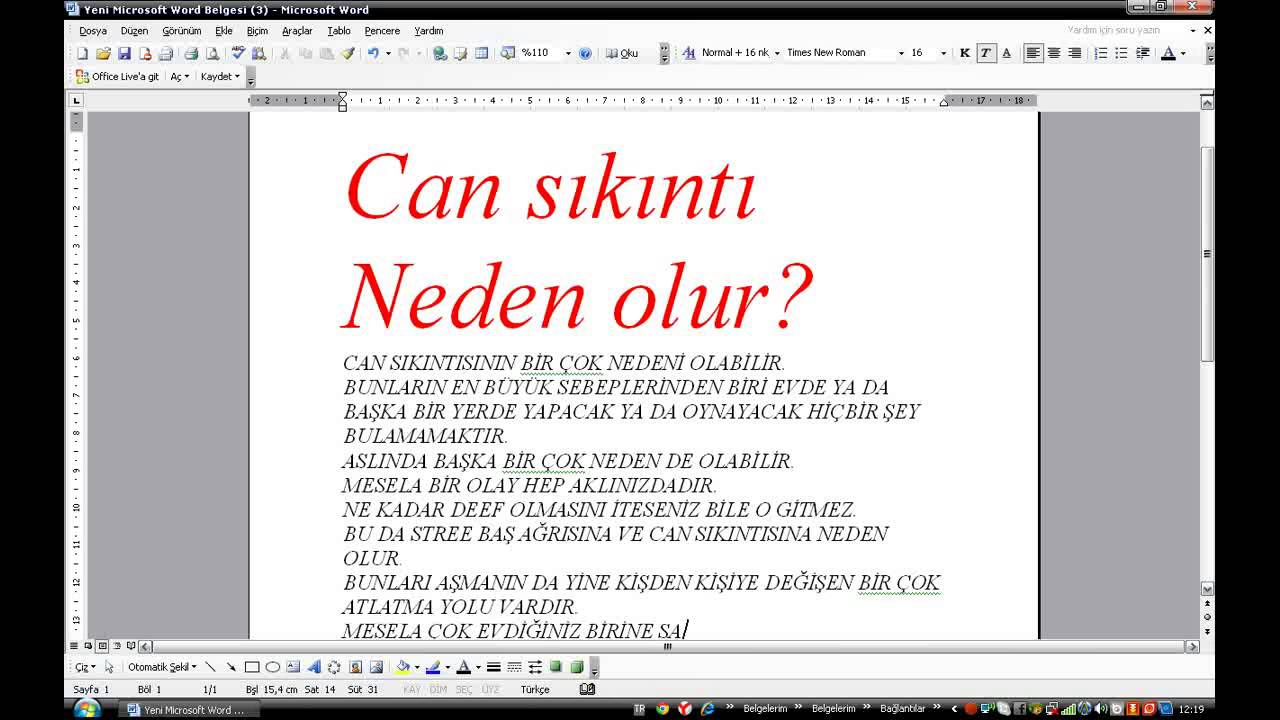 Can Sıkıntısından Kurtulmanın Yolları Can Sıkıntısından Kurtulmanın Yolları