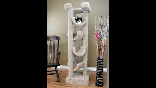 New Cat Condos Premier Solid Wood 6-foot Skyscraper Cat Tree