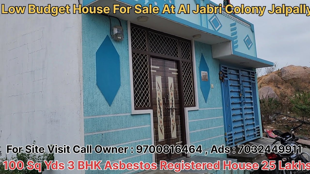 Low Budget Asbestos House for Sale in Al Jabri Colony Jalpally