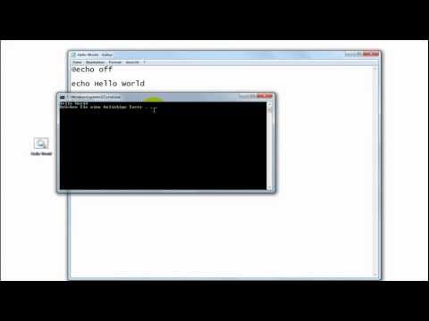 Einfache Batch Programmierung Part 1 Hello World