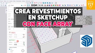 📌Create floor and wall coverings and patterns in SketchUp with Face Array