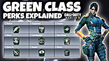 COD Mobile Green Class Perks Explained !! How to Use Green perks with Example in Cod Mobile