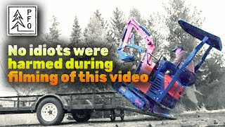 Picking up the mini excavator from the auction yard-an ALMOST perfect trip