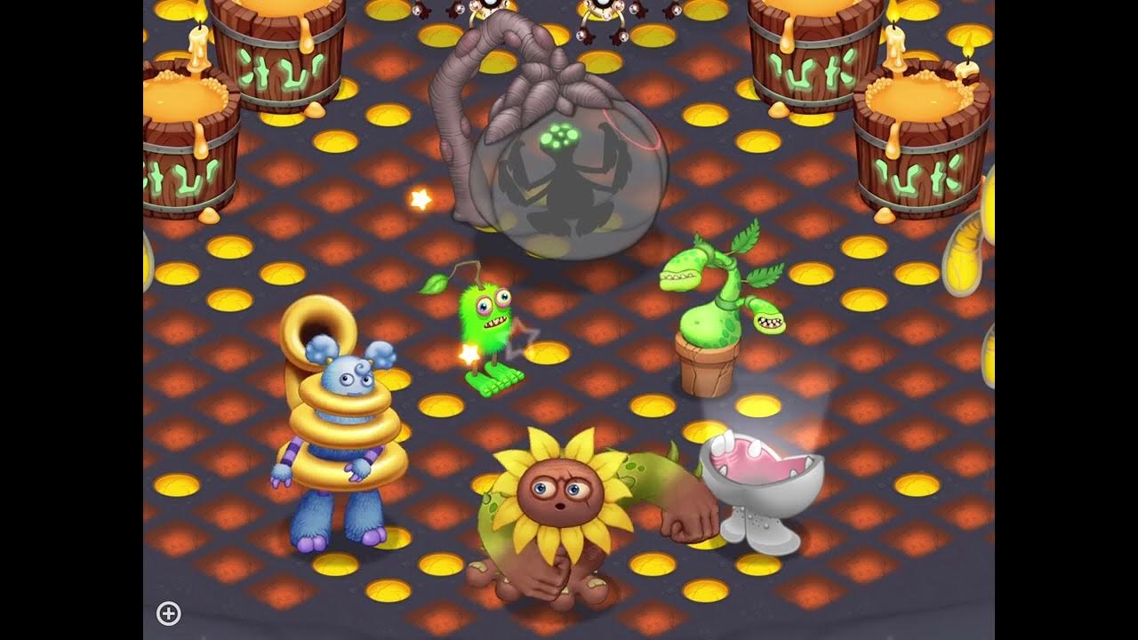 My Singing Monsters Light Island Potbelly, Furcorn, Flowah, Gob
