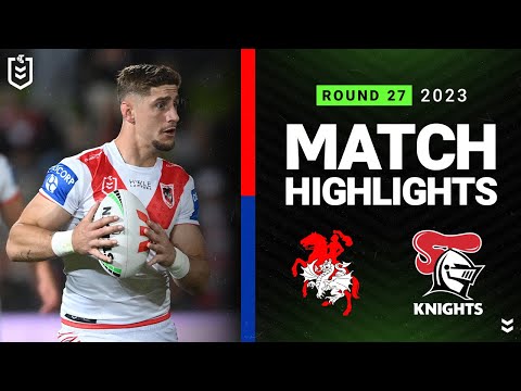 NRL 2023 | Dragons v Knights | Match Highlights