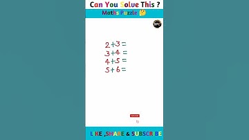 Can you solve this ? Maths Puzzle | Brain Teasers | Math Test #shorts #viral #trending #puzzle #yt
