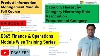 EPISODE 3 | Product Category and Procurement Category in Microsoft D365 Finance and Operations