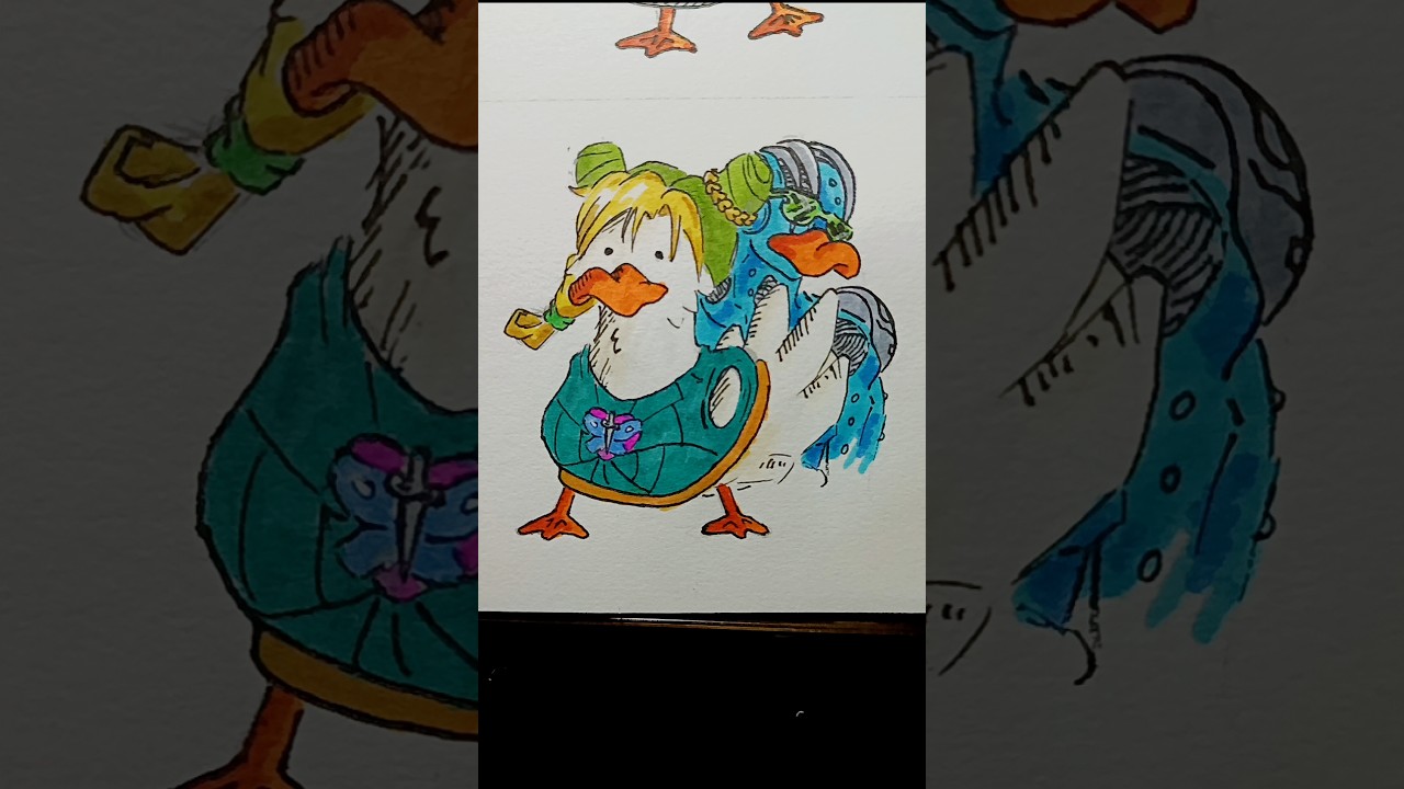 Día 134 | Pato Jolyne #dibujo #pato #art #draw #artist #jojo #jojosbizzareadventure #anime #jolyne