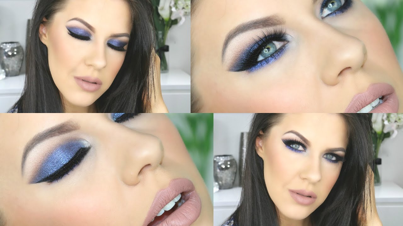 SHIMMERING BLUE MAKEUP TUTORIAL NEW MAYBELLINE PRODUCTS NIKKIA