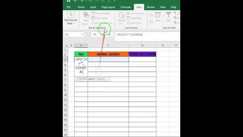 Cara Mudah Membuat Nomor Urut Otomatis Jika Kolom Lain Berisi Data #exceltips #exceltutorial #shorts