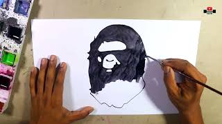 How to draw the Bape logo