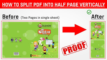 🔴 Live Proof - How To Split PDF File into 2 Pages / Parts or Half Page Vertically - Middle A3 To a4