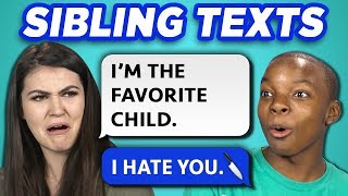 10 FUNNY BROTHER SISTER TEXTS w\/ Teens \& College Kids (REACT)