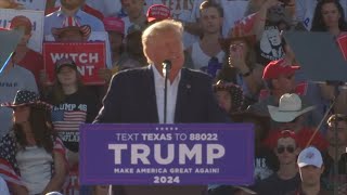 Trump holds rally in Texas in midst of criminal investigation