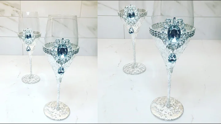 DIY wedding decoration tutorial - DIY champagne glasses - Sugarella Sweets Party