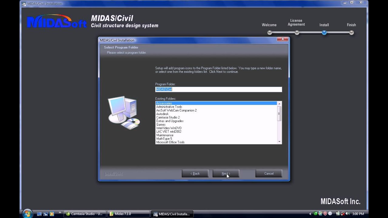 HD Cài đặt phần mềm Midas 7.1.0 - YouTube