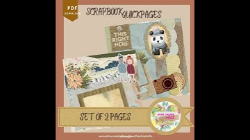 DIGITAL SCRAPBOOK Page - Winter Digital Scrapbook Layout - Pre-Made Shabby Vintage Quick Page