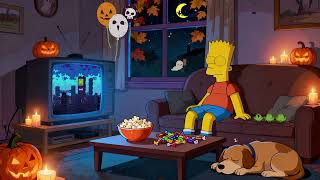 Bart Simpson Watching TV on Halloween Night 📺 Simpsons Lofi to Chill/Study to screenshot 3