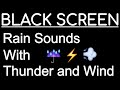 Thunder and Rain Sounds for Sleeping Black Screen 10 hours | Help Insomnia Deep Sleep.