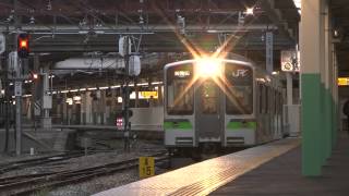 E127系V5編成　白新線623M　新潟駅9番線発車（非ワンマン・発車ベルあり）