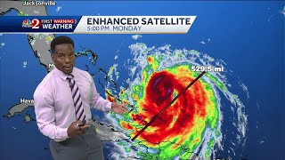 Hurricane Erin remains strong Cat 4, makes slight turn north | 5 p.m. Aug. 18 update